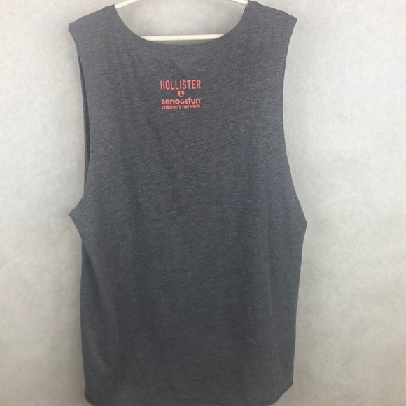 Hollister Tank Top Medium Gray Peach S’more Camp - Picture 2 of 5
